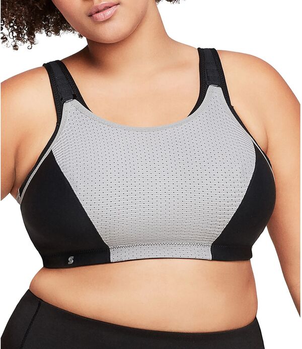 グラマライズ レディース アンダーウェア ブラジャー Glamorise Women's Double Layer Custom Control B/G Sports Bra Black ブラック