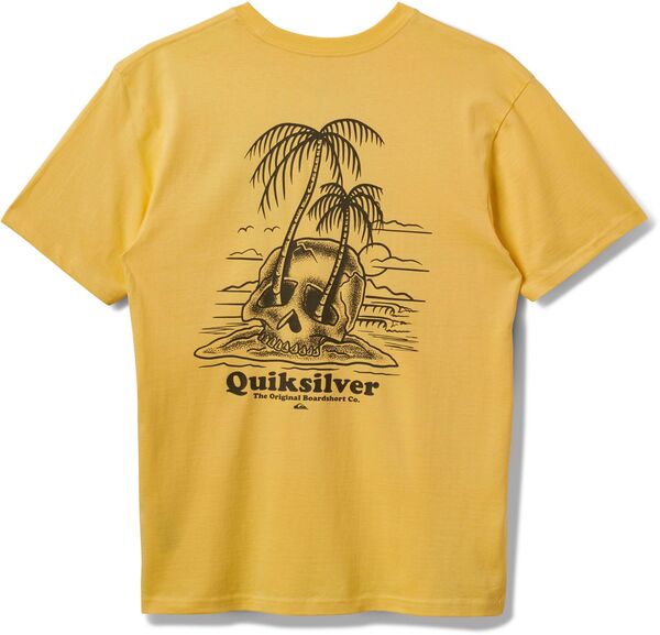クイックシルバー メンズ トップス Tシャツ Quiksilver Men's Overgrown Screen T-Shirt Golden Haze|ReVida 店