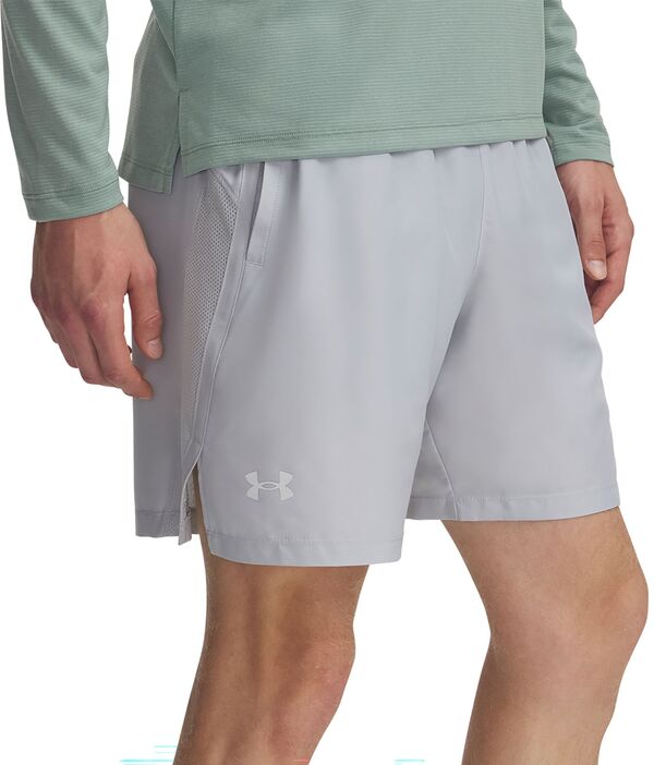 アンダーアーマー メンズ ボトムス 二分の一ズボン下・さる股引き 遊撃手ズボン下 Under Armour Men\u0027s Launch 7\u0027\u0027 Shorts Mod Gray/White/Reflective 白いこと ズボン・パンツ-メンズファッション