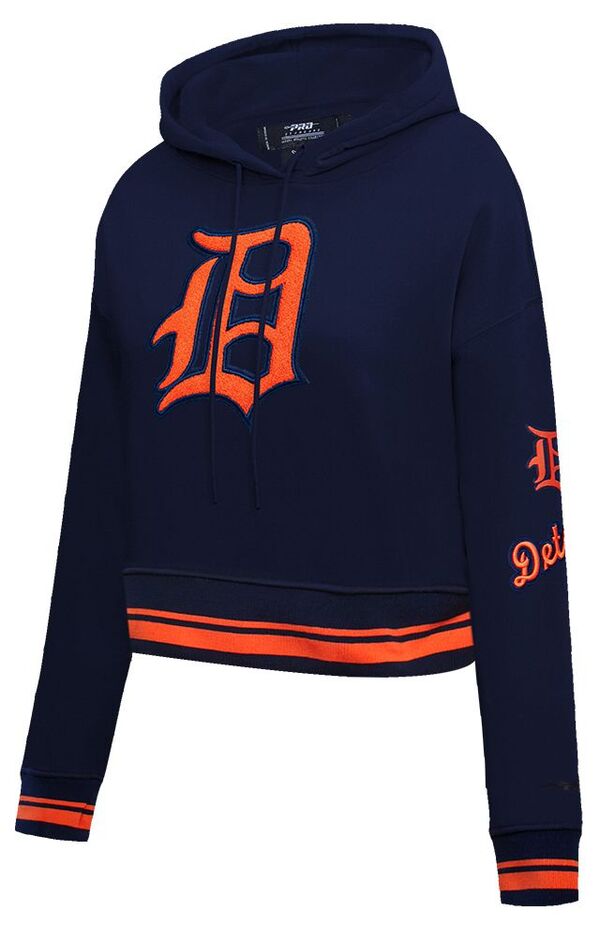 プロスタンダード レディース アウター パーカー・スウェット クロップド フリース Pro Standard Women's Detroitigers Retro Cropped Fleece Hoodie Navy ネイビー|ReVida 店