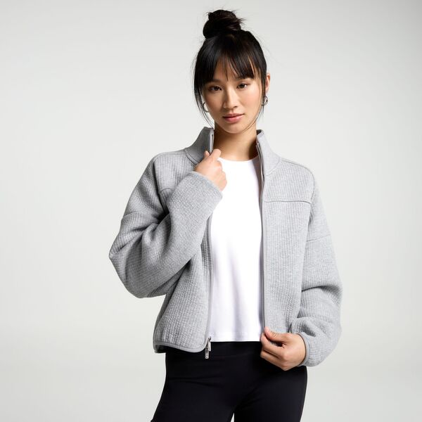 持ちはこび レディース アウター 上衣・上衣 CALIA Women\u0027s Elevate Structured Full Zip Heather Grey 薄墨色