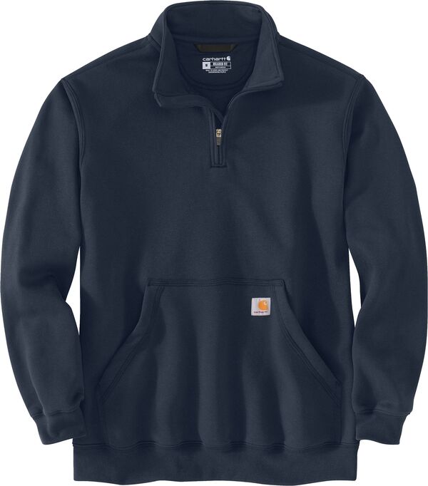カーハート メンズ アウター パーカー・スウェット シャツ Carhartt Men's Midweight 1/4-Zip Sweatshirt New Navy ネイビー