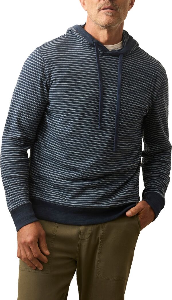ファレティ メンズ アウター パーカー・スウェット Faherty Men's Heritage Slub Hoodie Navy Stream Stripe ネイビー