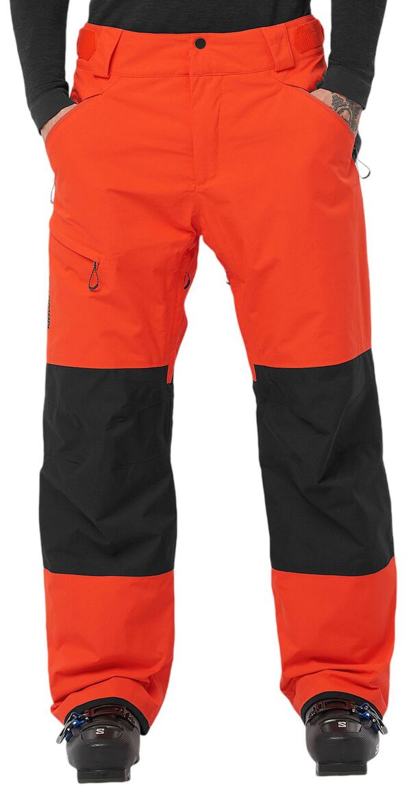 サロモン メンズ ボトムス カジュアルパンツ Salomon Men's Transfer Puff Pants Cherry Tomato/Deep Black ブラック｜ReVida 店