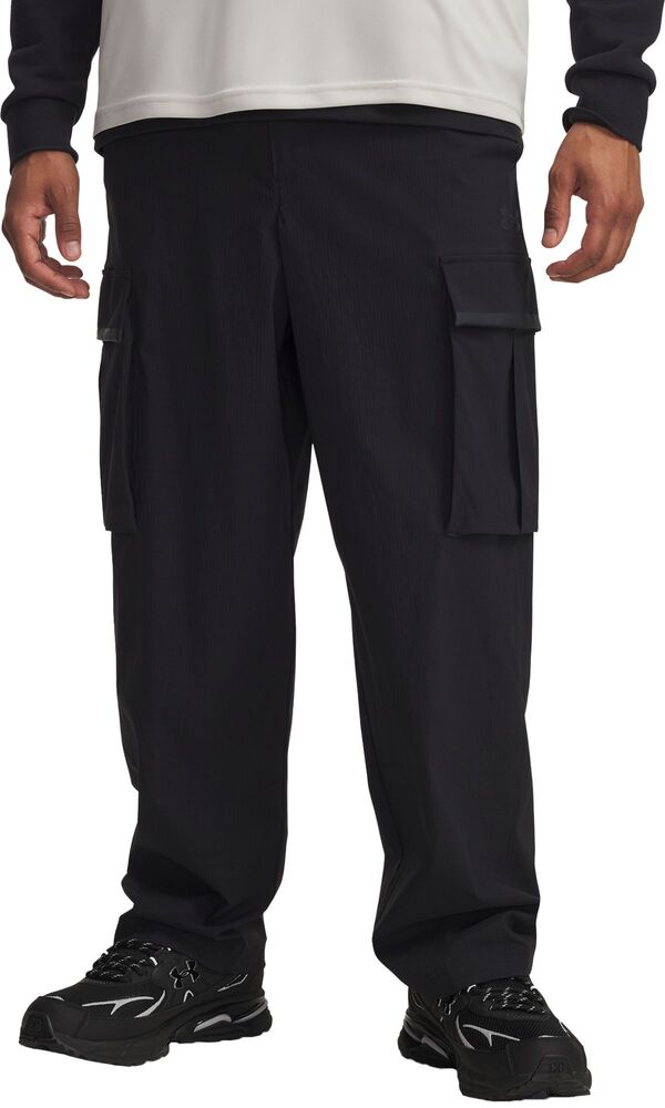 アンダーアーマー メンズ ボトムス 二分の一ズボン下・さる股引き カーゴパンツ Under Armour Men\u0027s Unstoppable Textured Woven Cargo Pants Black/Black 黒いこと