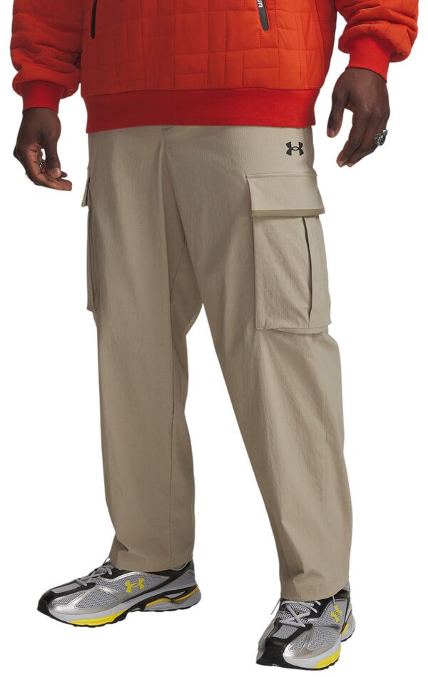 アンダーアーマー メンズ ボトムス 二分の一ズボン下・さる股引き カーゴパンツ Under Armour Men\u0027s Unstoppable Textured Woven Cargo Pants City Khaki/Black 黒いこと