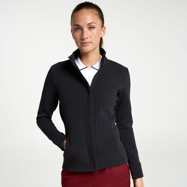ウォルターヘーゲン レディース アウター ジャケット・ブルゾン Walter Hagen Women's Clubhouse Full Zip Golf Jacket Pure Black ブラック|ReVida 店