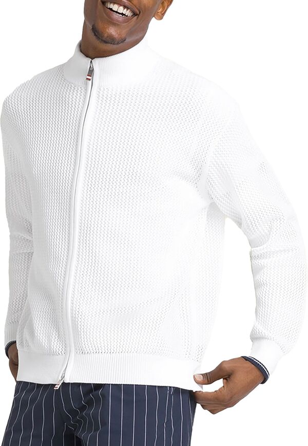 ウィルソン レディース アウター 上衣・上衣 編み物 Wilson Men\u0027s Knit Bomber Tennis Jacket Bright White 白いこと