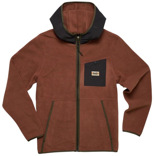 ハウラーブラザーズ メンズ アウター パーカー・スウェット フーデッドジャケット フリース ジャケット Howler Brothers Men's Free Range Fleece Hooded Jacket Mink Brown ブラウン|ReVida 店