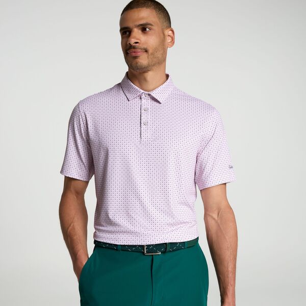 ウォルターヘーゲン メンズ トップス ポロシャツ プリント Walter Hagen Men's Performance 11 Novelty Print Golf Polo Cross Club Light Pink ピンク