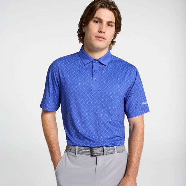 ウォルターヘーゲン メンズ トップス ポロシャツ プリント Walter Hagen Men's Performance 11 Novelty Print Golf Polo Interwoven Clubs Cobalt コバルト