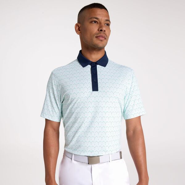 ウォルターヘーゲン メンズ トップス ポロシャツ プリント Walter Hagen Men's Performance 11 Novelty Print Golf Polo Wine Geo Green ワイン|ReVida 店