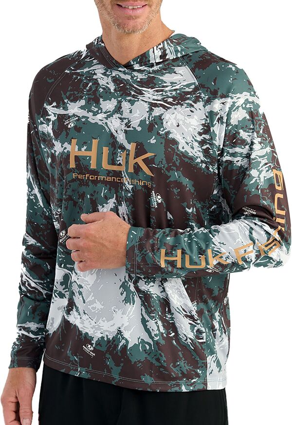 フック メンズ アウター パーカー・スウェット HUK Men's Mossy Oak Pursuit Hoodie Pluff Mud|ReVida 店