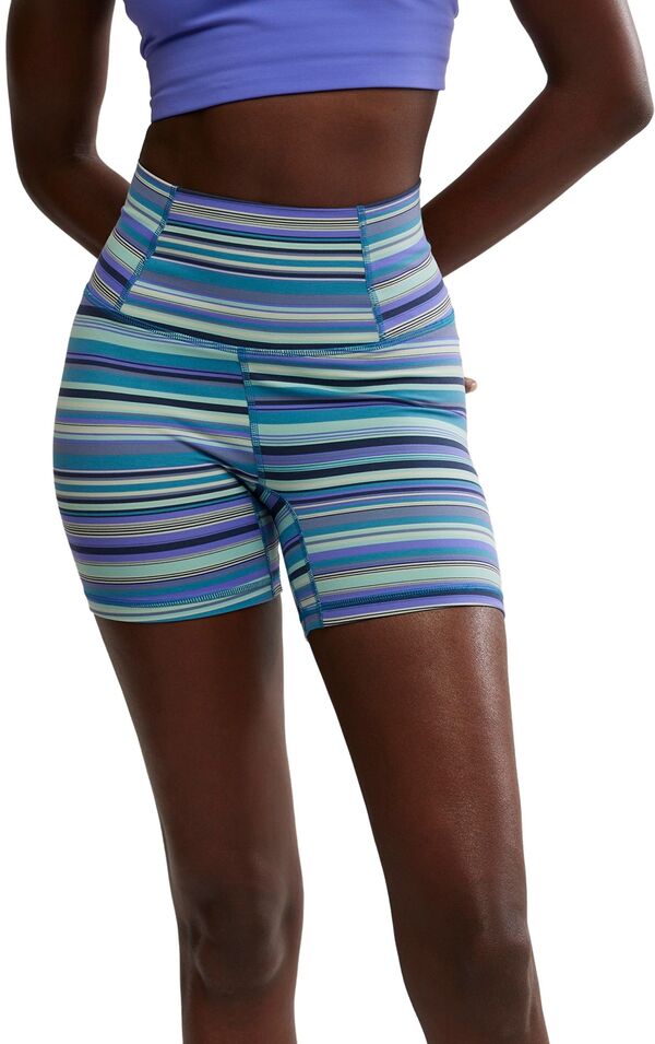 フリーピープル レディース ボトムス カジュアルパンツ プリント ショートパンツ FP Movement Women's Never Better Printed Bike Shorts Blueberry Stripe ストライプ|ReVida 店