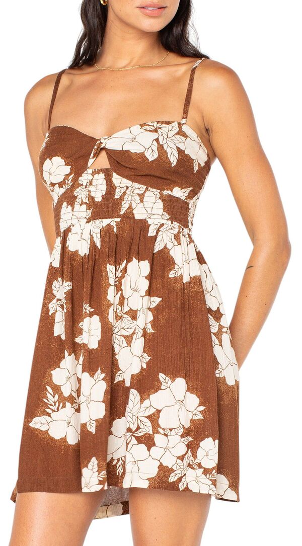 ロキシー レディース トップス ワンピース Roxy Women'sunrise Vibes Dress Tiramisu Hibiscus Hideway