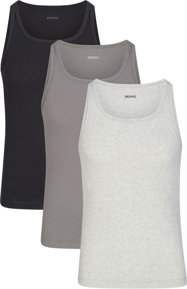 スキムズ メンズ トップス 貯蔵タンクとっ始め 綿織物 SKIMS Men\u0027s Cotton Tank Top - 3 Pack Heather Multi ギョリュウモドキ