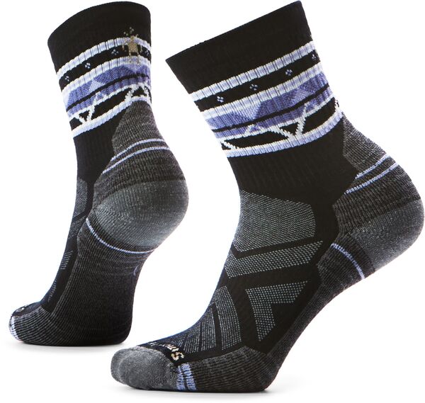 かっこ良い羊毛 レディース アンダーお召しもの ソックス Smartwool Women\u0027s Hike Light Cushion Zig Zag Valley Mid Crew Socks Black 黒いこと