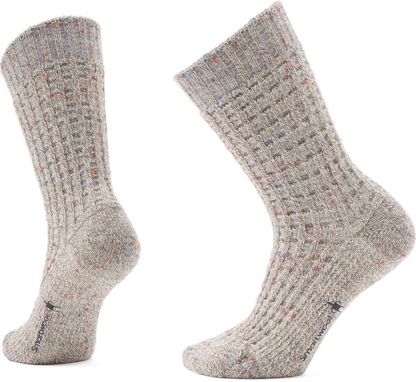 スマートウール メンズ アンダーウェア 靴下 Smartwool Everyday Cozy Waffle Press Crew Socks Taupe/Natural Marl マール