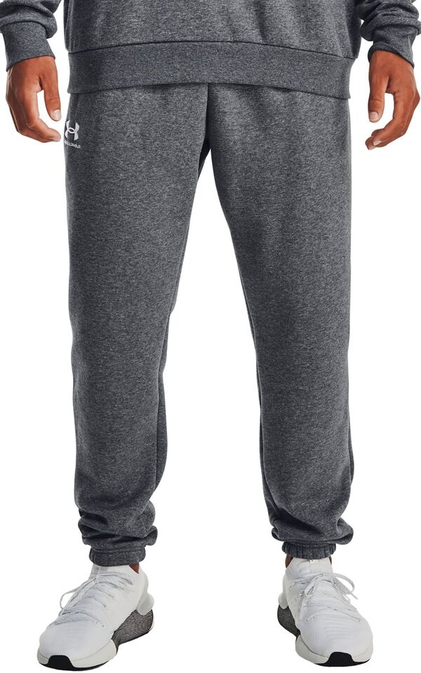 アンダーアーマー メンズ ボトムス 心地好いズボン下 ジョガーパンツ フリース Under Armour Men\u0027s Icon Fleece Joggers Pitch Gray Med Heathr/Wht 薄墨色 メンズファッション-ズボン・パンツ