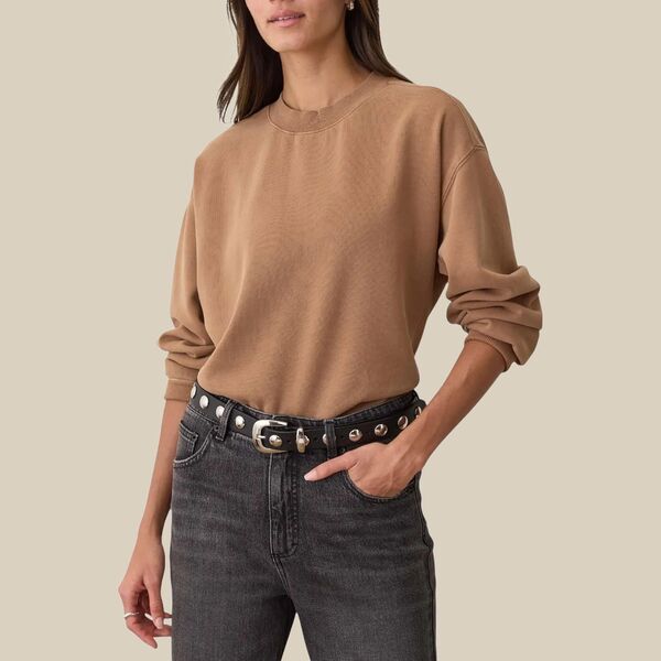 マリーン レイヤー レディース アウター パーカー・スウェット クルーネック シャツ フリース Marine Layer Women's Cloud 9 Fleece Oversized Crewneck Sweatshirt Woodsmoke