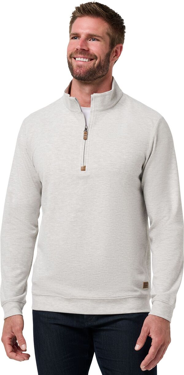 トラビスマヒュー メンズ アウター ニット・セーター TravisMathew Men's Cloud Sweater Golf Zip Heather Grey グレー