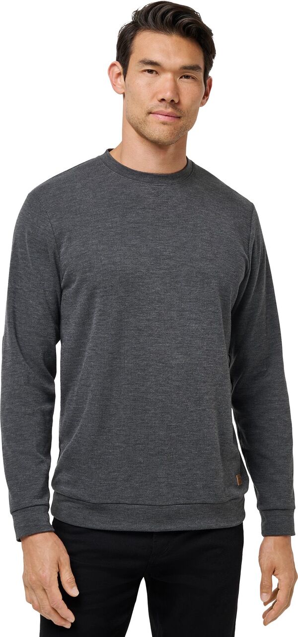 トラビスマヒュー メンズ アウター ニット・セーター クルーネック TravisMathew Men's Crewneck Cloud Golf Sweater Heather Black ブラック｜ReVida 店