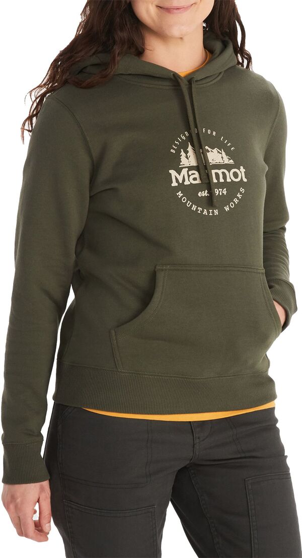 マーモット レディース アウター パーカー・スウェット Marmot Women's Culebra Peak Hoodie Nori