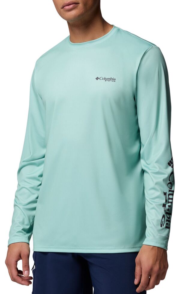 コロンビア メンズ トップス シャツ Columbia Men's Terminal Tackle PFG Horizon Line Long Sleeve Shirt Misty Jade｜ReVida 店