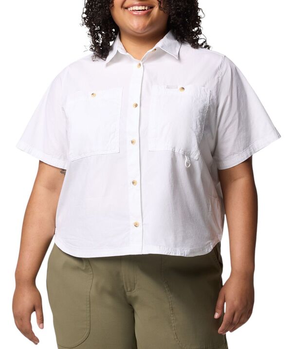 コロンビア レディース トップス シャツ Columbia Women's Brea Falls Woven Short Sleeve Shirt white ホワイト