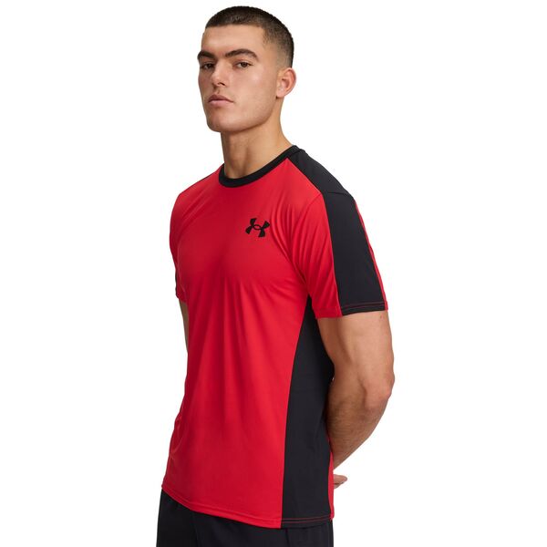 アンダーアーマー メンズ トップス シャツ Under Armour Men's HeatGear Wordmark Shirt Red/Black ブラック｜ReVida 店