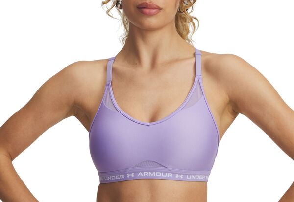 アンダーアーマー レディース アンダーウェア ブラジャー Under Armour Women's Low Crossback Sports Bra Transparent/White ホワイト