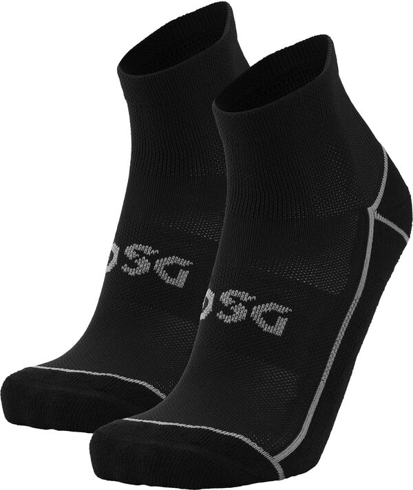 DSG メンズ アンダーウェア 靴下 DSG 2-Pack Run Quarter Socks Black ブラック