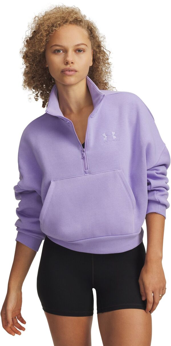 アンダーアーマー レディース アウター パーカー・スウェット フリース Under Armour Women's Icon Fleece Oversized Zip Transparent