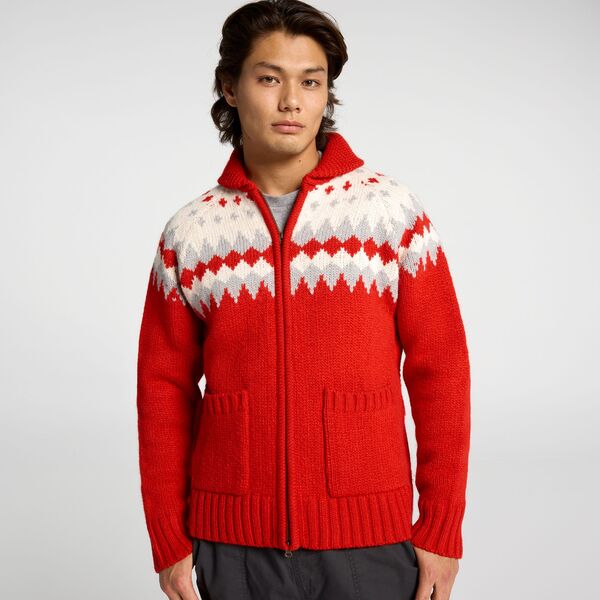 アルパインデザイン メンズ アウター パーカー・スウェット セーター カーディガン Alpine Design Men's Zip Cardigan Sweater Mountain Peak/Red レッド