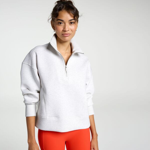 キャリー レディース アウター パーカー・スウェット モックネック スキューバ CALIA Women'soft Scuba Mock Neck 1/4 Zip Cloud Cover Heather ヘザー｜ReVida 店