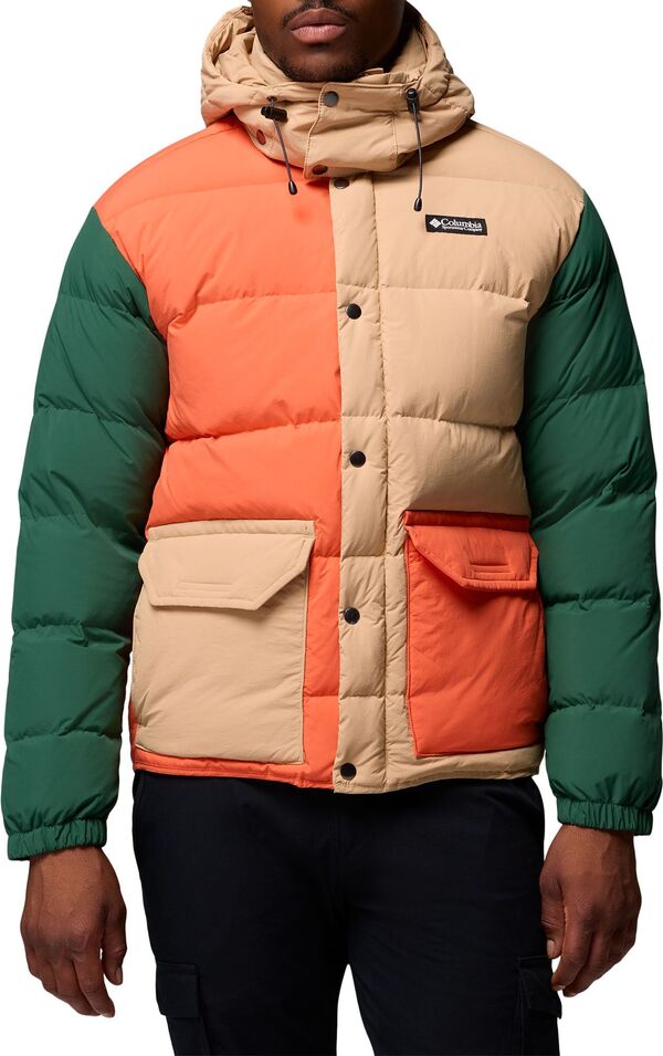 コロンビア メンズ アウター ジャケット・ブルゾン フーデッドジャケット ダウン Columbia Men's Wallowa Down Hooded Jacket CANOE/ZING/RAIN FOREST/BLACK ブラック｜ReVida 店