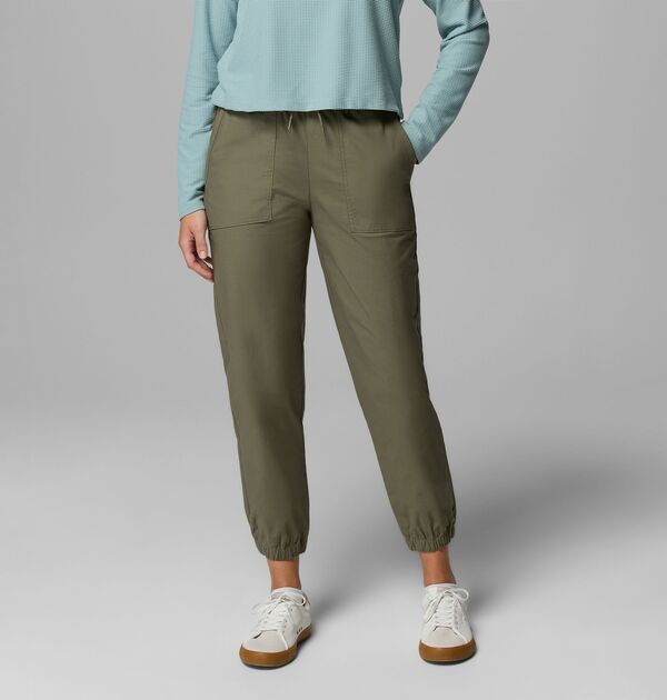 コロンビア レディース ボトムス カジュアルパンツ Columbia Women's ROC Ripstop Jogger Stone Green グリーン｜ReVida 店