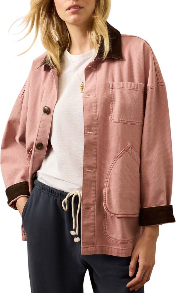 ファレティ レディース アウター ジャケット・ブルゾン Faherty Women'sunwashed Canvas Barn Jacket Nostalgia Rose