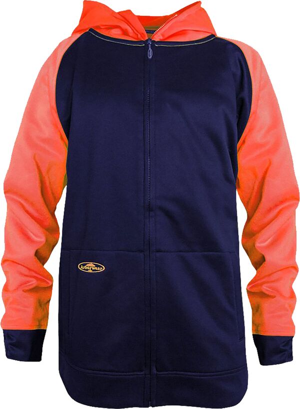 アーバーウェア メンズ アウター ジャケット・ブルゾン パーカー Arborwear Men 2-Tone Tech Double Thick Full Zip Hoodie Navy/Safety Orange ネイビー