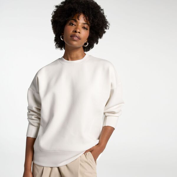 キャリー レディース アウター パーカー・スウェット シャツ スキューバ フリース CALIA Women'soft Scuba Brushed Fleece Crew Sweatshirt Cloud Cover