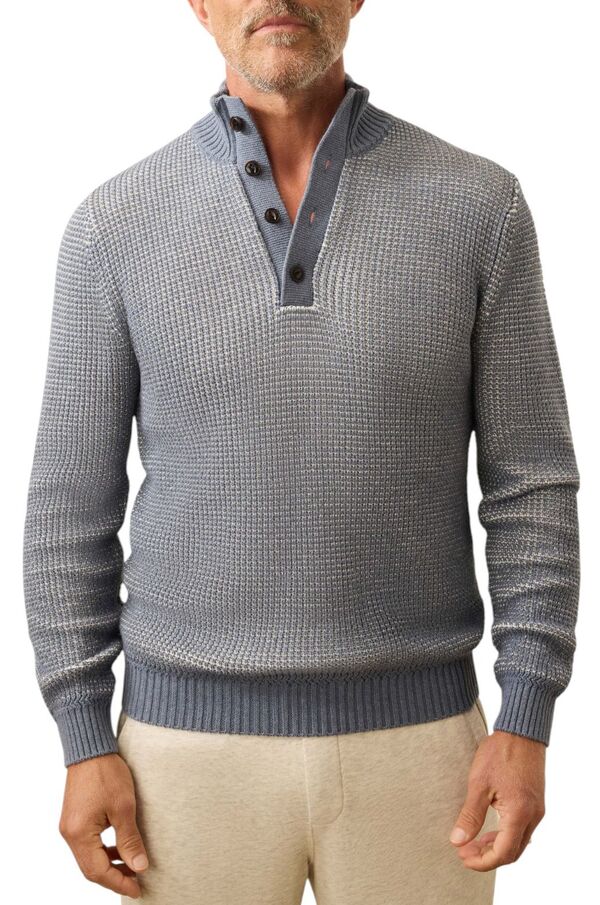 ファレティ メンズ アウター 編み物・スウェーター Faherty Men\u0027s Quarter Button Sweater Port Huron