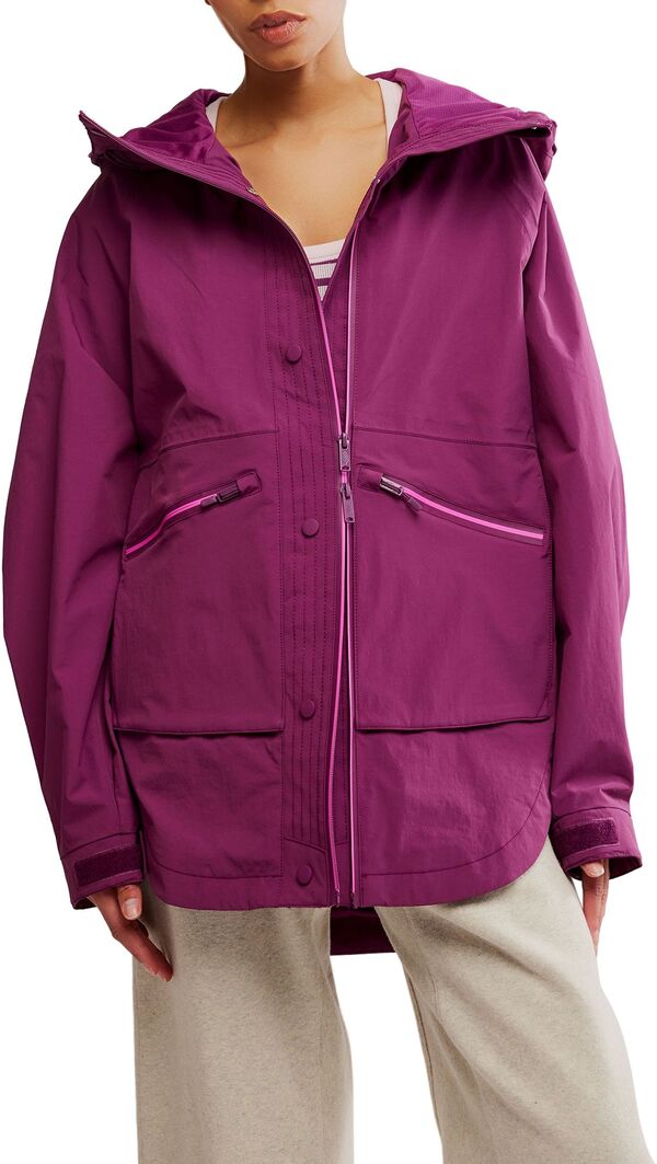 フリーピープル レディース アウター ジャケット・ブルゾン FP Movement Women'singin' In The Rain Packable Jacket Deep Mulbery