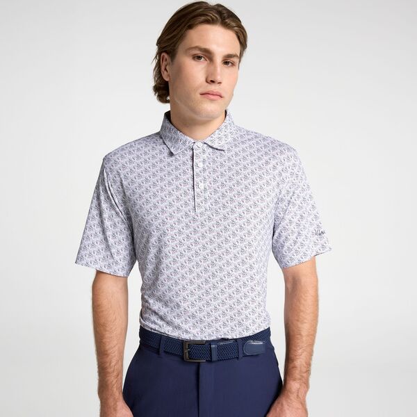 ウォルターヘーゲン メンズ トップス スポーツシャツ 刷り上げる Walter Hagen Men\u0027s Performance 11 Holiday Print Golf Polo Christmas Dog Convo White 白いこと