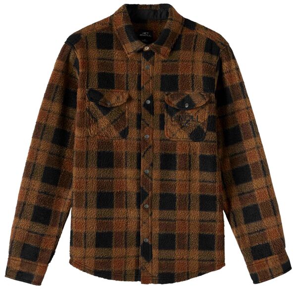 オニール メンズ トップス プルオーバー フリース O\u0027Neill Men\u0027s Glacier Plaid Superfleece Shirt Darkhaki カーキ