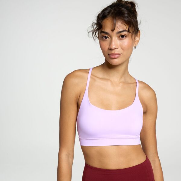 持ちはこび レディース アンダー御召しもの ブラ CALIA Women\u0027strive Low Support Strappy Back Bra Lavender ラベンダー