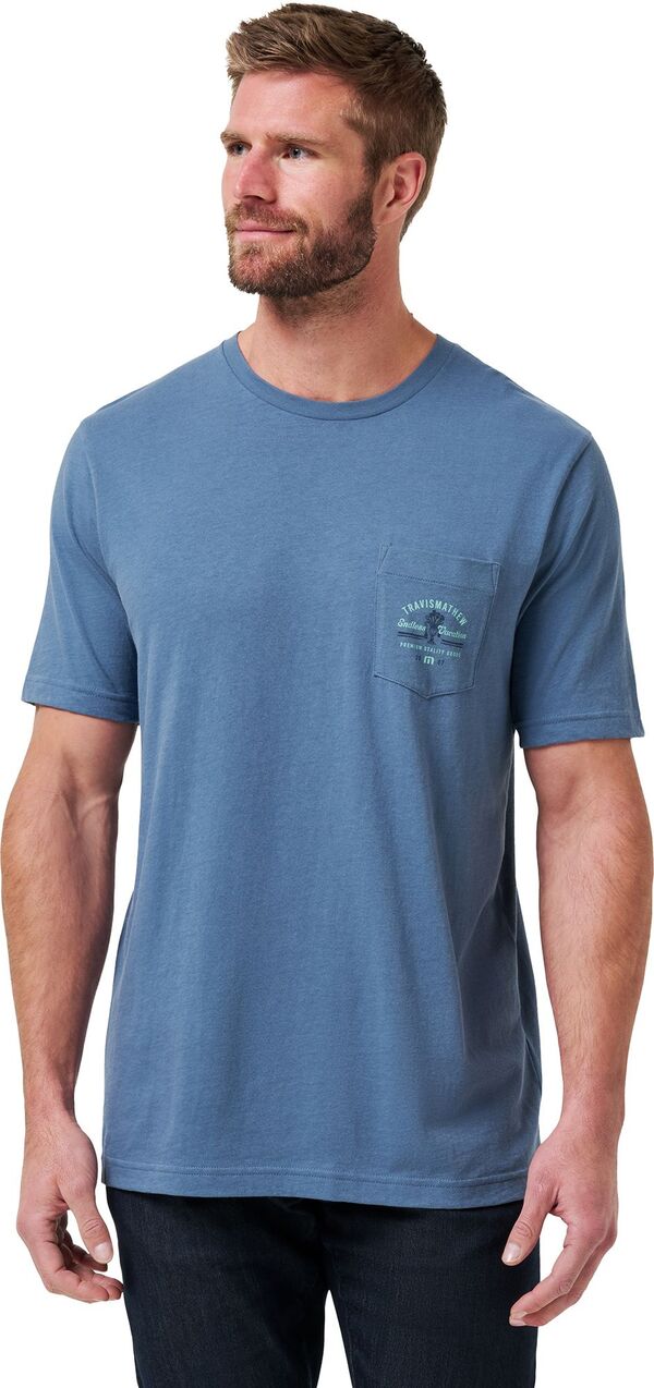 トラビスマヒュー メンズ トップス Tシャツ TravisMathew Men's Chianti Golf T-Shirt Bering Sea｜ReVida 店 12,565円