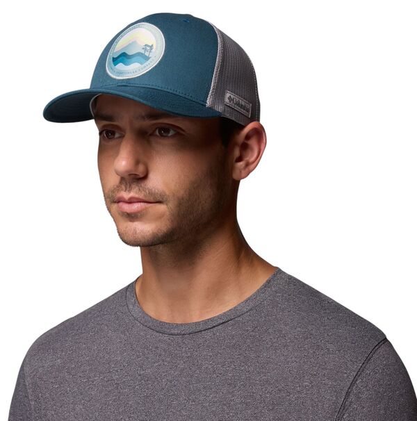 コロンビア メンズ アクセサリー 帽子 メッシュ Columbia Unisex Mesh Snap Back Hat Everblue/Circ Landscape