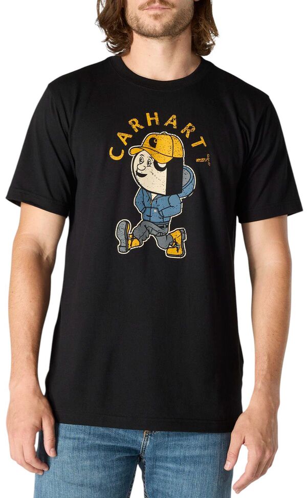 カーハート メンズ トップス Tシャツ グラフィック Carhartt Men's Hamilton Graphic Short Sleeve T-Shirt Black ブラック