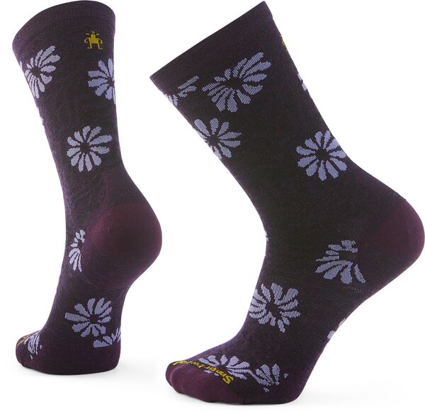 スマートウール メンズ アンダーウェア 靴下 フラワー柄 フラワー Smartwool Everyday Floral Crew Socks Purple Iris パープル