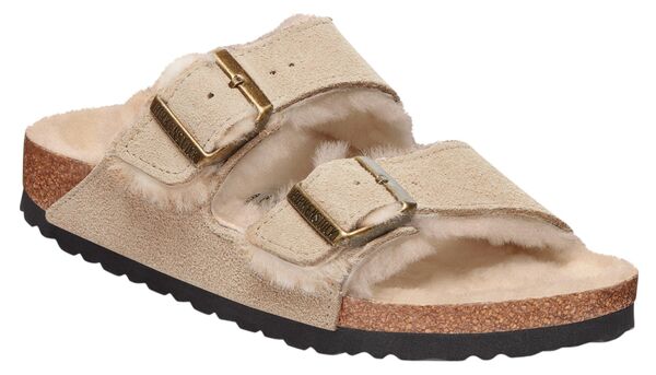 ビルケンシュトック レディース シューズ サンダル Birkenstock Women's Arizona Shearling Sandals Taupe トープ｜ReVida 店